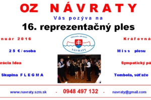 Ples 2016 pozvanka