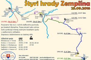Pozvanka 4 hrady Zemplina 2016